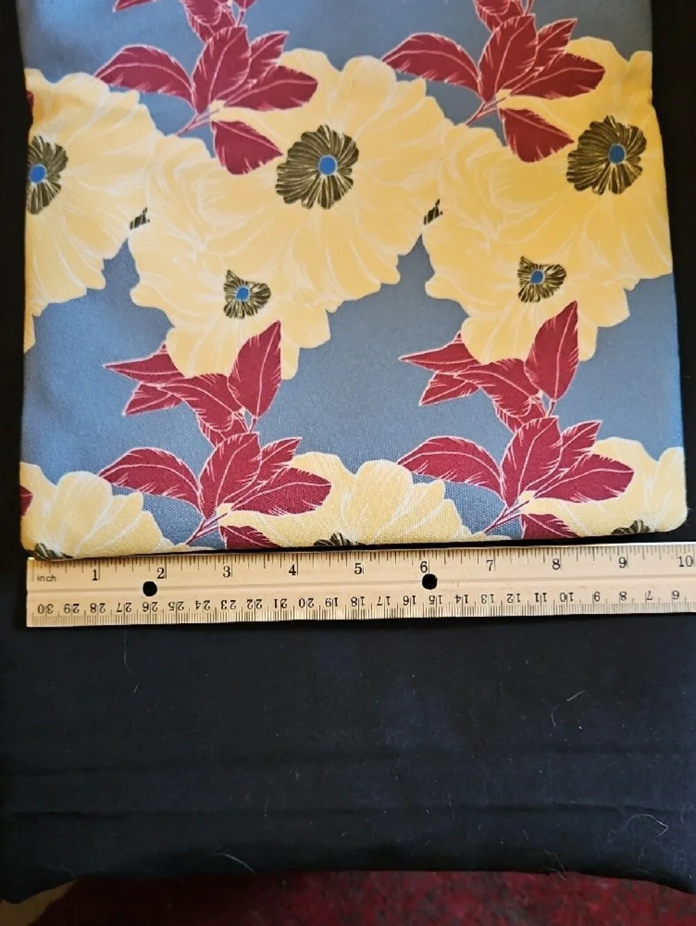 Rachel Pally Yellow, Blue & Red Floral Zip Make-up Pouch NWOT